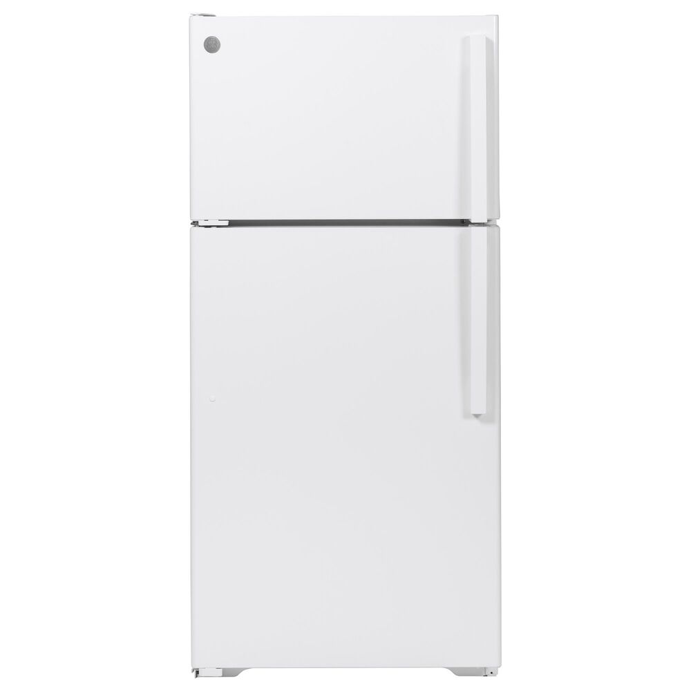GE Appliances 15.6 Cu. Ft. Top Freezer Refrigerator with Left Hinge in White, , large