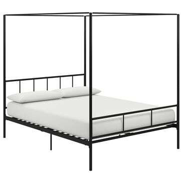 Novogratz Marion Full Canopy Bed in Black, , large