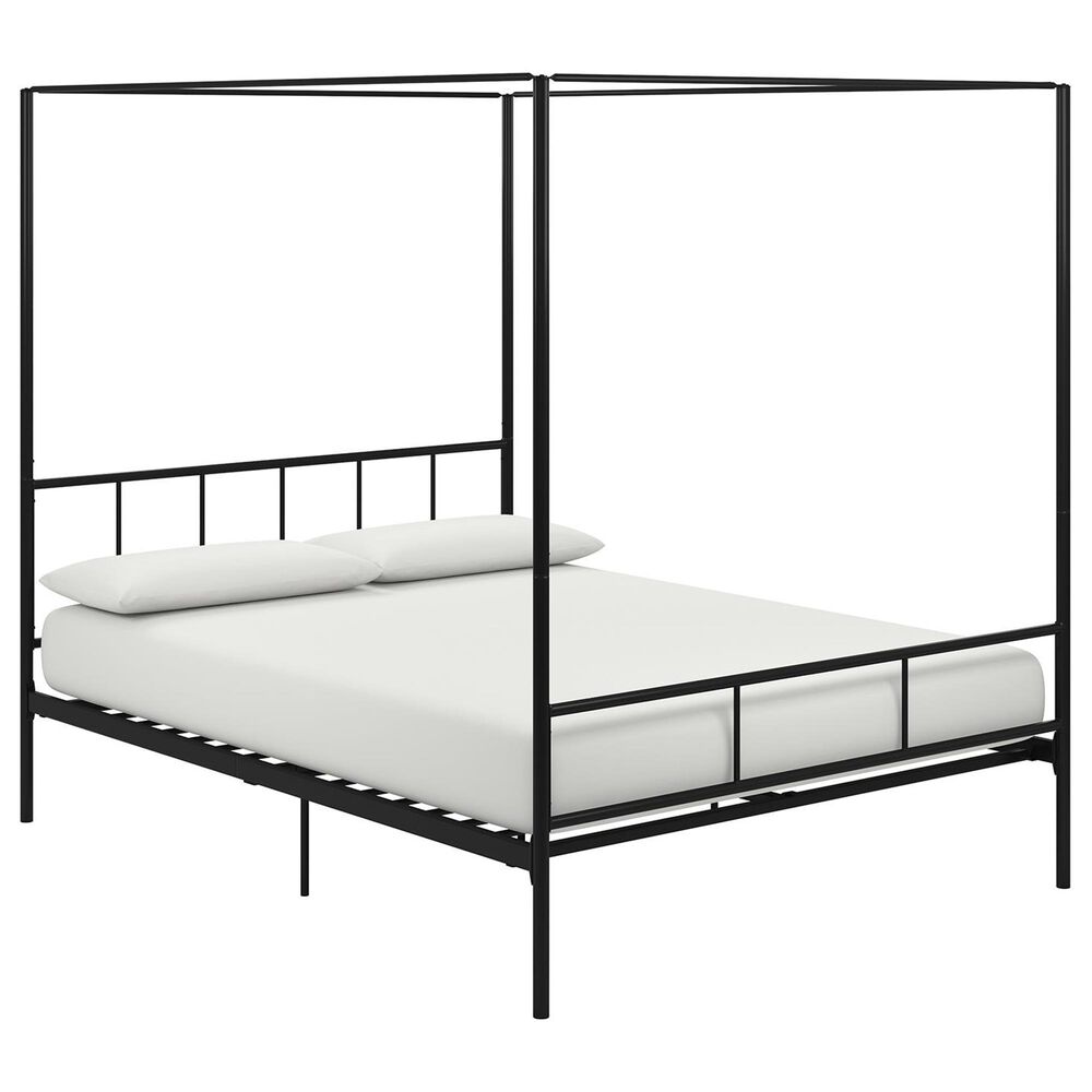 Novogratz Marion Full Canopy Bed in Black, , large