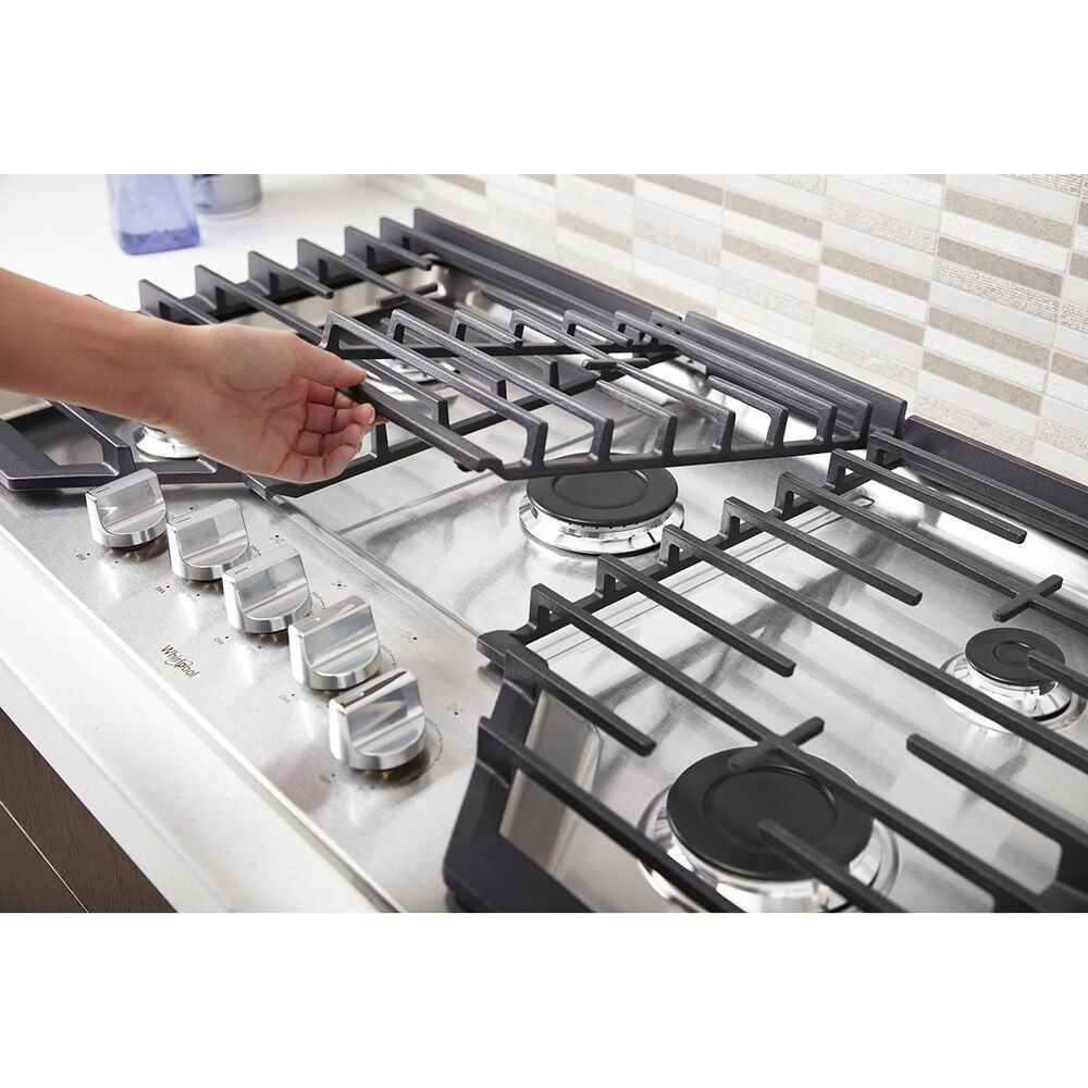 Whirlpool 36&quot; Gas Cooktop in Stainless Steel, , large