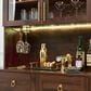 HOMLUX 75" Arched Kitchen Pantry Cabinet with LED Light in Walnut, , large