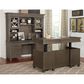 Wycliff Bay Carson Credenza Desk with Hutch in Weathered Dove, , large