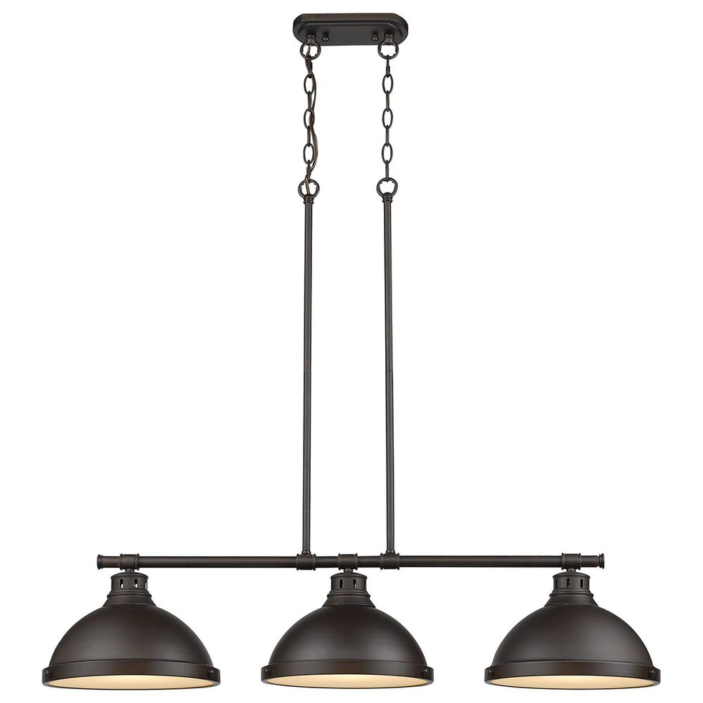 Golden Lighting Duncan 3-Light Pendant in Rubbed Bronze, , large