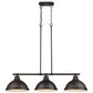 Golden Lighting Duncan 3-Light Pendant in Rubbed Bronze, , large