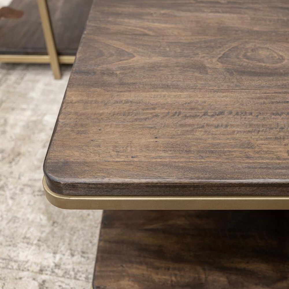 Fallridge Onix Chairside Table in Cocoa Brown and Gold, , large