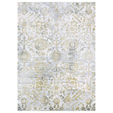 Couristan Calinda Marlowe 2" x 3" Gold, Silver and Ivory Area Rug, , large