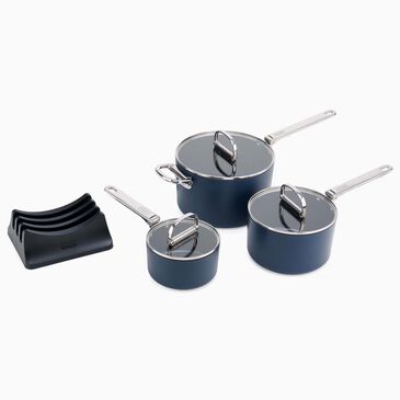 Joseph Joseph Space 3-Piece Folding Handle Saucepan Set in Midnight Blue, , large