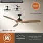 Vaxcel Niles 60" Integrated LED Ceiling Fan in Black, , large