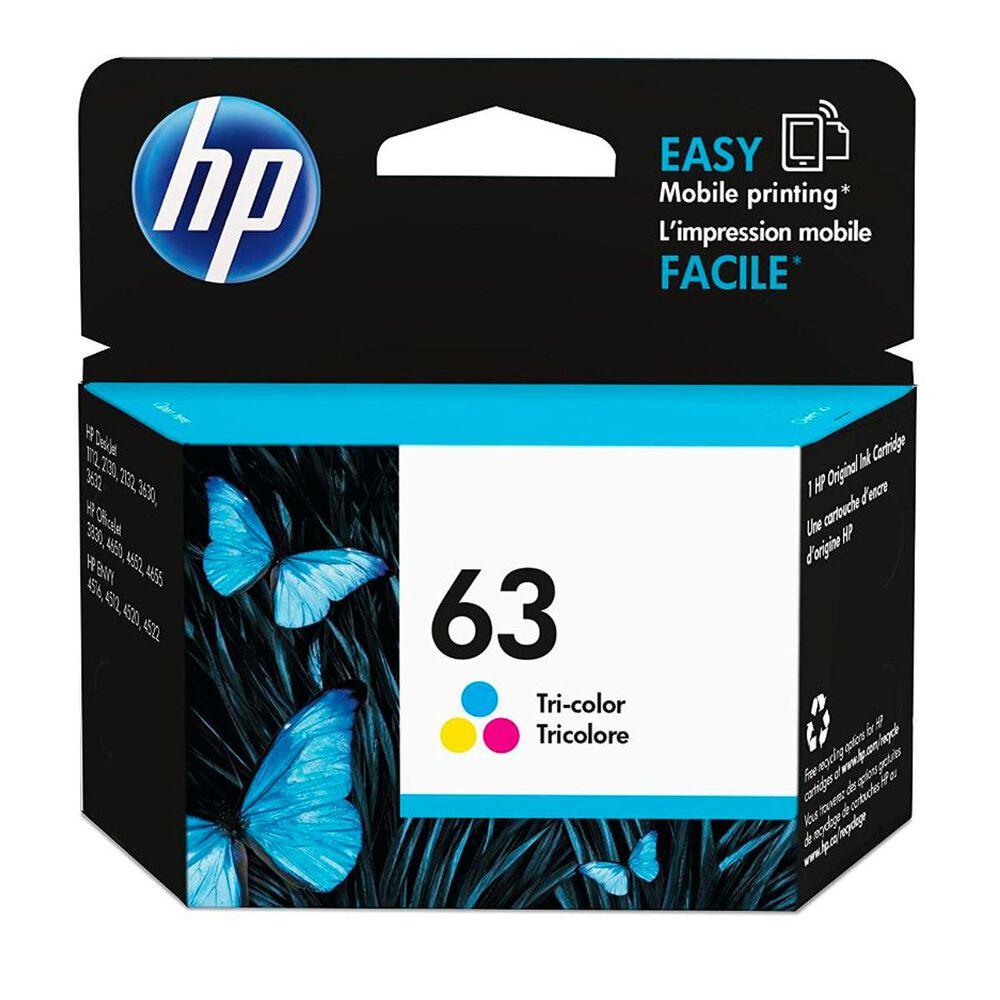 HP HP 63 Tri-Color Ink Cartridge, , large