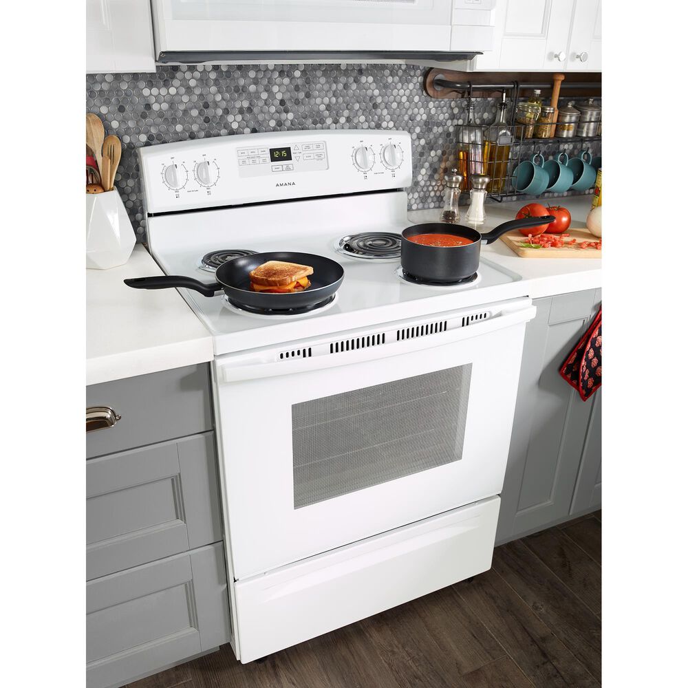 Amana 4.8 Cu. Ft. Electric Range with Bake Assist Temps in White, , large