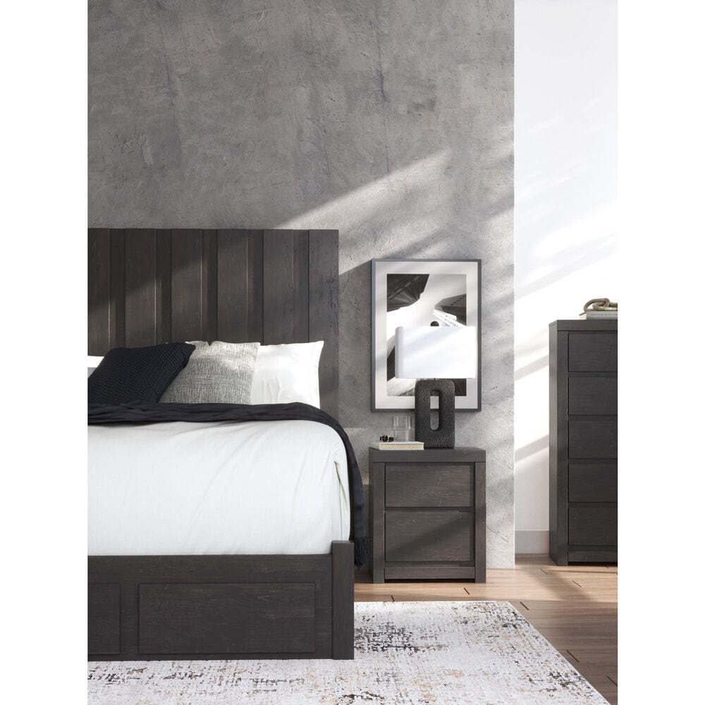 Ashley Fraluna King Panel Storage Bed in Charcoal, , large