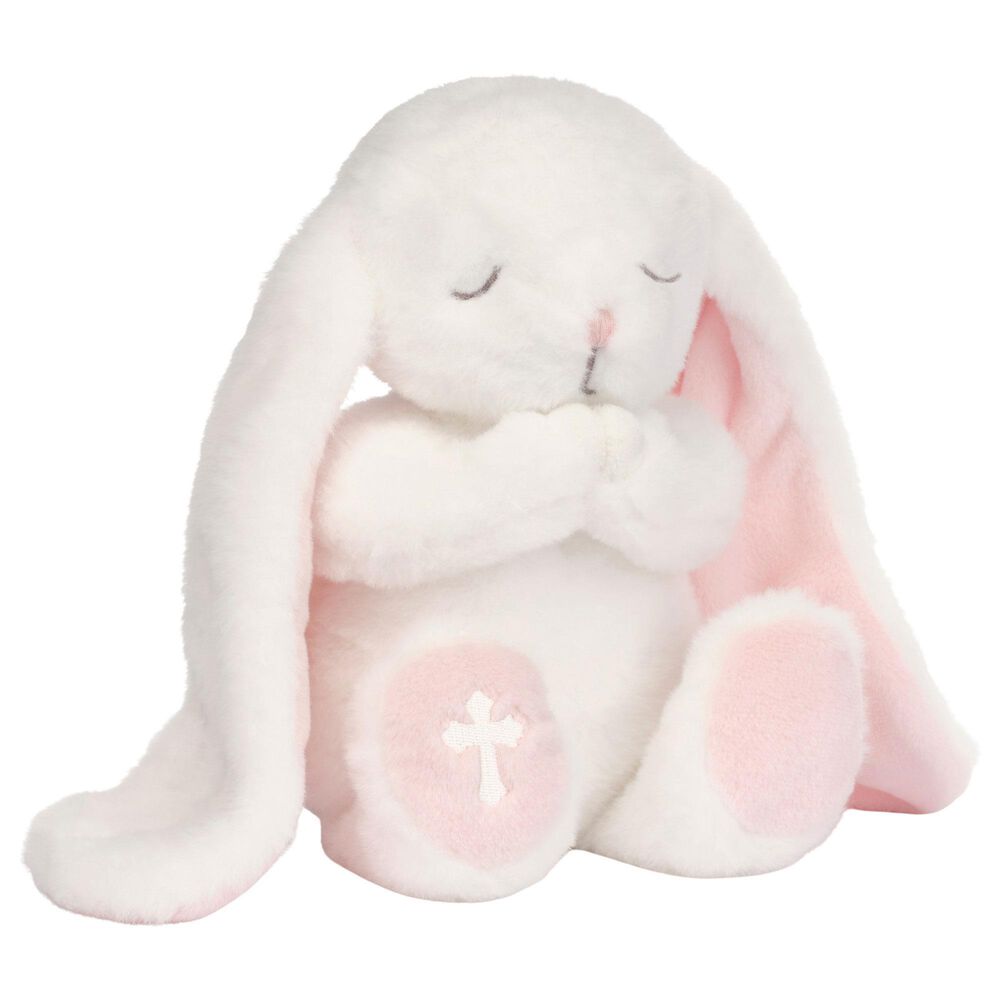 Lambs &amp; Ivy Heaven Sent Plush Bunny - Precious in White and Pink, , large