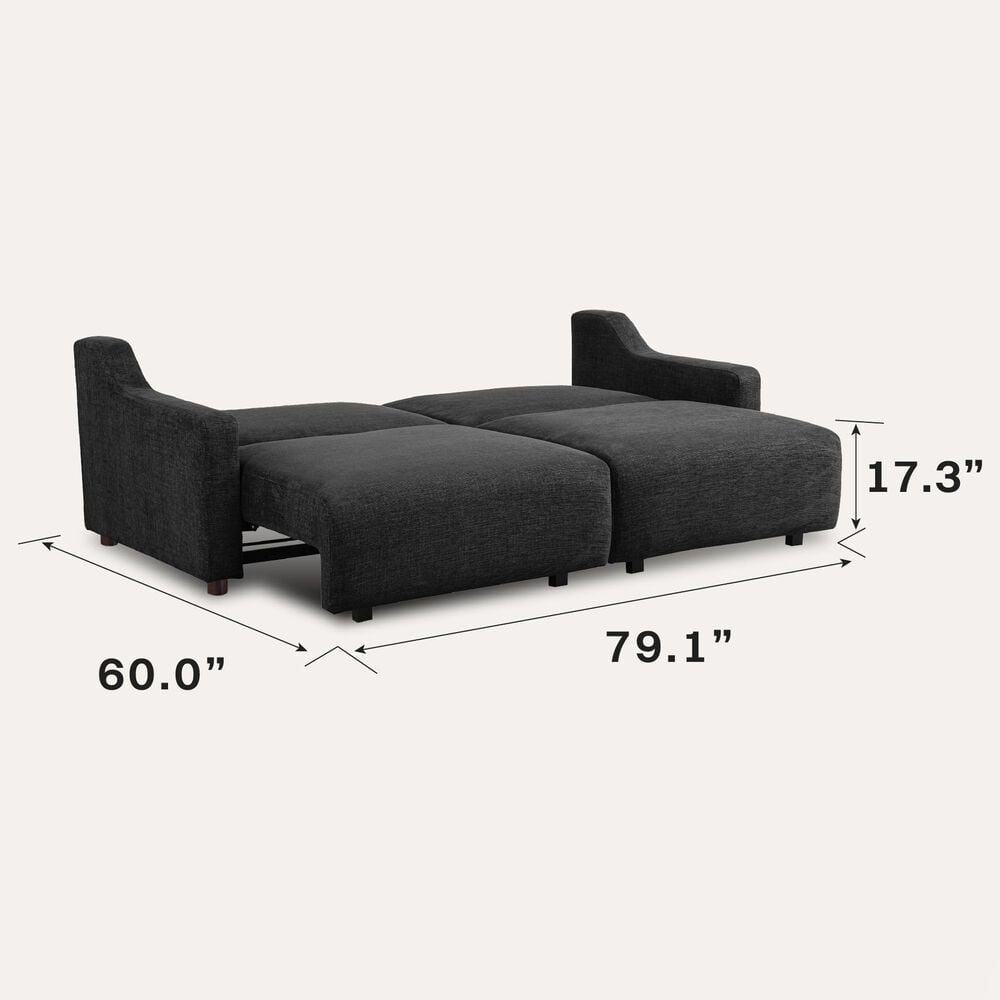 Lifestyle Solutions Glenmont Convertible Sofa in Black, , large