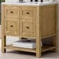 James Martin Vanities Breckenridge 30" Single Bathroom Vanity in Light Natural Oak with 3 cm Arctic Fall Solid Surface Top and Rectangular Sink, , large