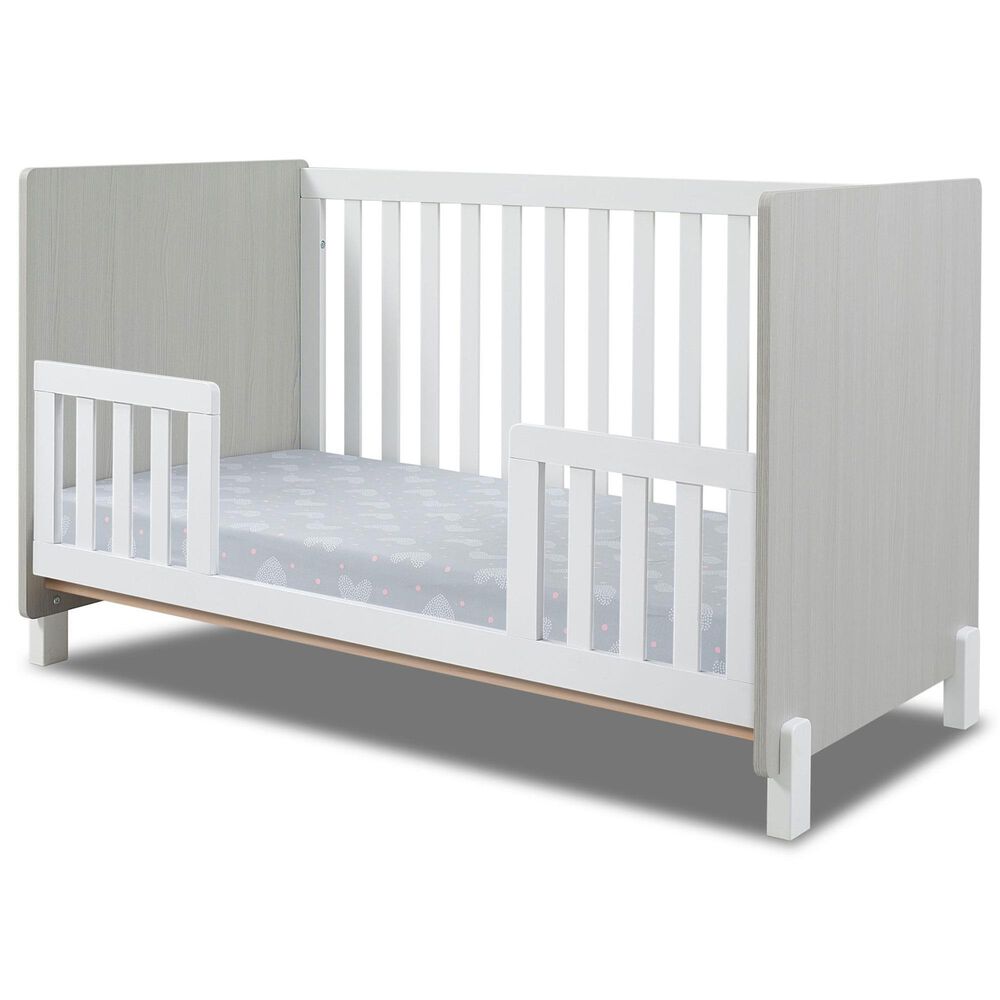 Sorelle Pannello 3-In-1 Convertible Crib in Grigio and White, , large