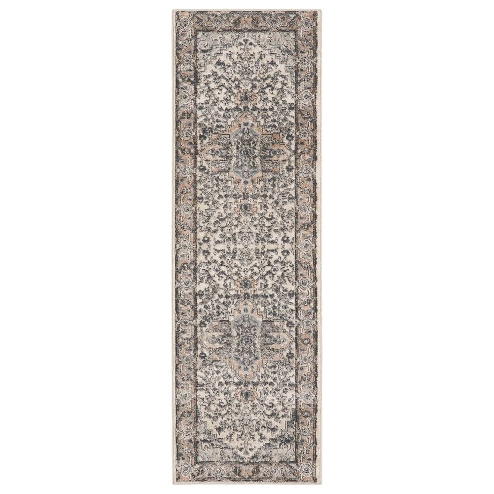 Nourison Quarry 2"2" x 7"6" Ivory and Grey Runner, , large