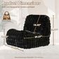 HOMLUX Togo Sofa Bean Bag Chair in Black, , large
