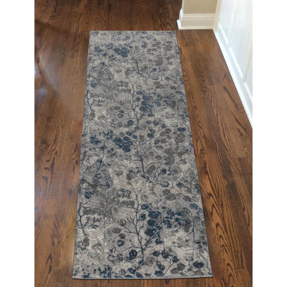 Radici USA Livigno Floral 2&#39;2&quot; x 7&#39;7&quot; Blue Area Rug, , large
