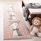 Safavieh Carousel CRK191P 2" x 8" Pink and Ivory Kids Runner, , large