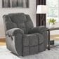 Ashley Foreside Manual Rocker Recliner in Charcoal, , large