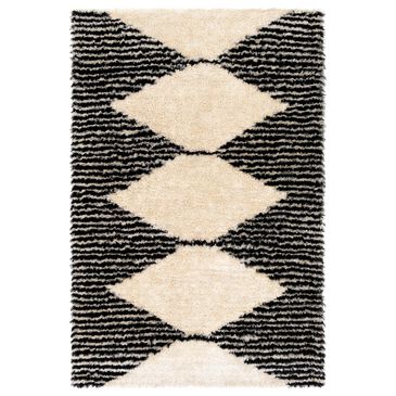 Surya Gibraltar GIB-2301 5" x 7"6" Black and Cream Area Rug, , large