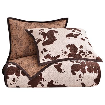 HiEnd Accents Elsa 3-Piece Full/Queen Quilt Set in Brown, , large