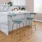 Lumisource Rhonda Swivel Counter Stool with Sage Green Velvet Cushion in Gold (Set of 2), , large