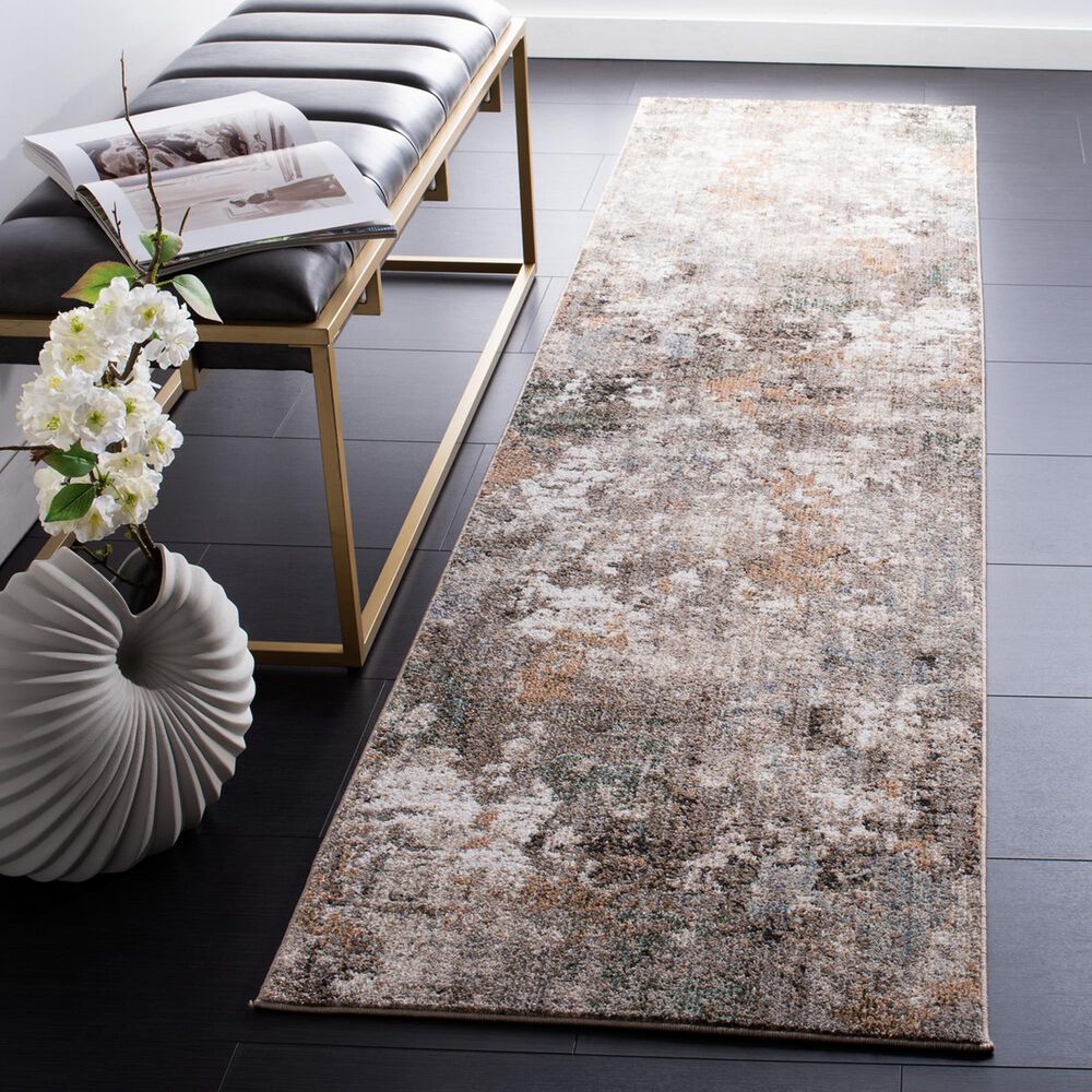 Safavieh Jasmine 2&#39;2&quot; x 9&#39; Grey and Gold Runner, , large