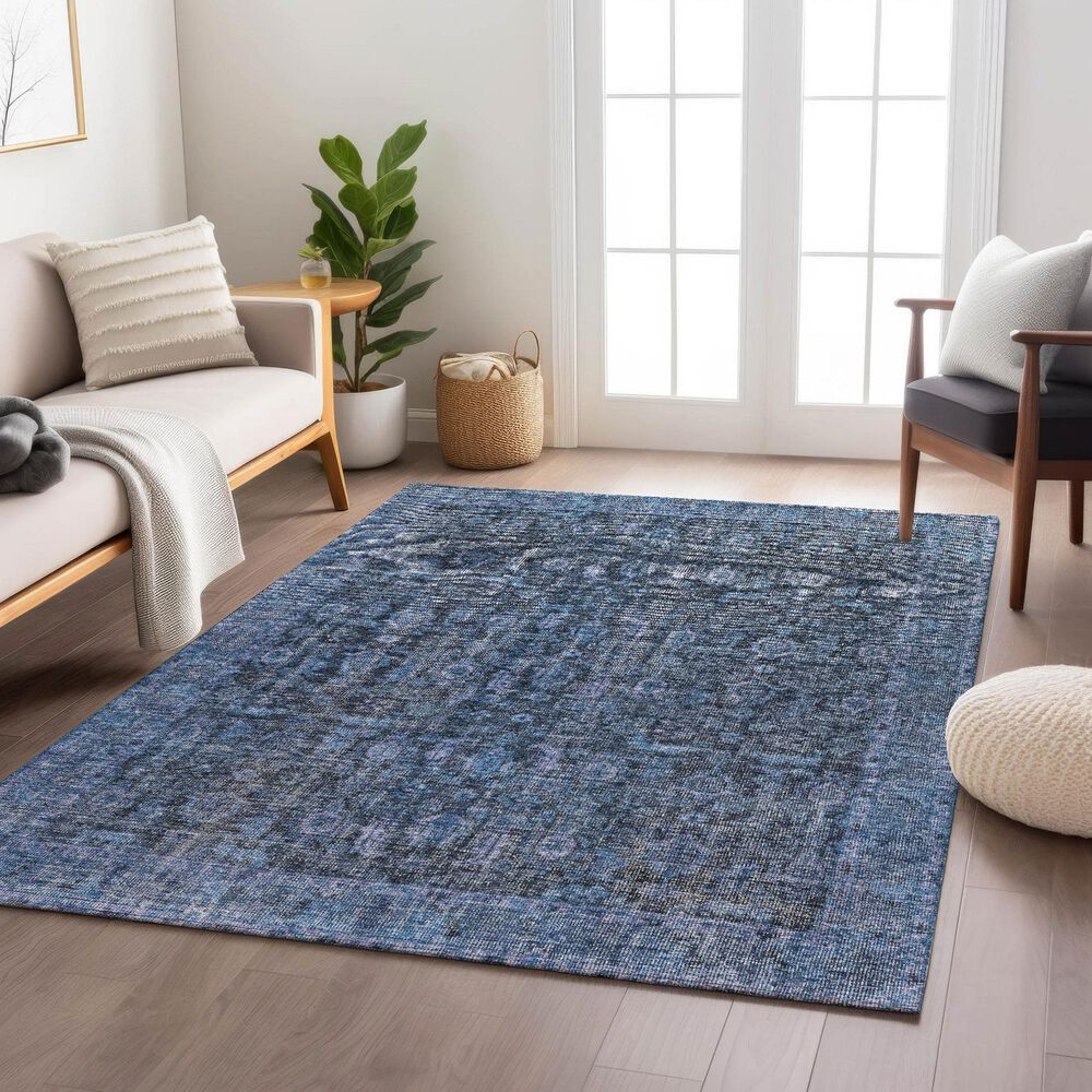 Dalyn Rug Company Karaj KJ3 10&#39; x 14&#39; Blue Indoor/Outdoor Area Rug, , large