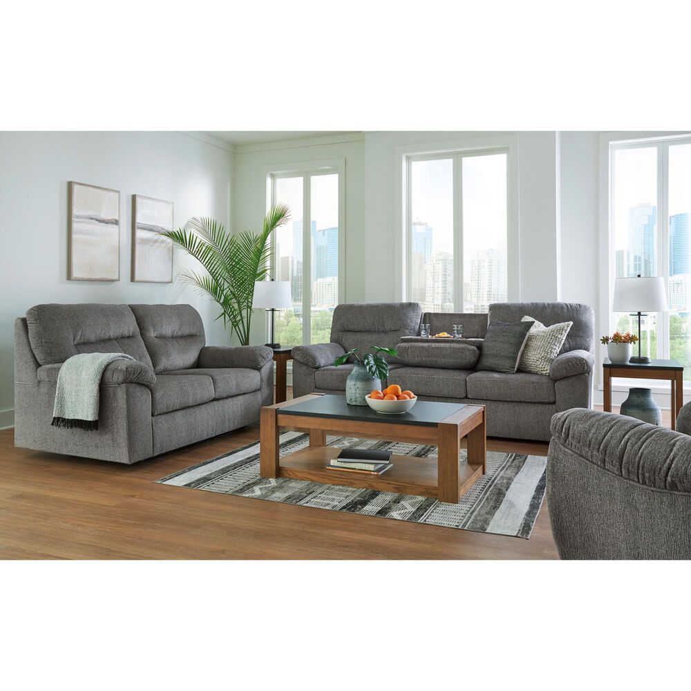 Ashley Bindura Manual Reclining Glider Loveseat in Mineral, , large