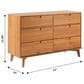 Walker Edison Sloane 6-Drawer Dresser in White Wash, , large