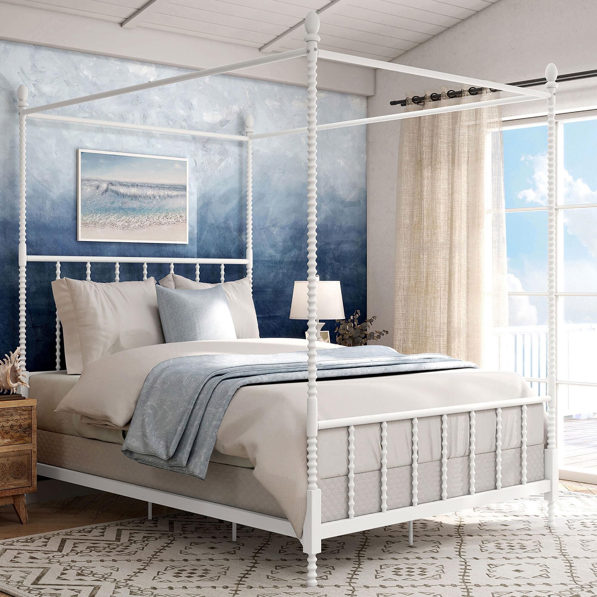 Furniture of America Elliot Full Canopy Bed in White