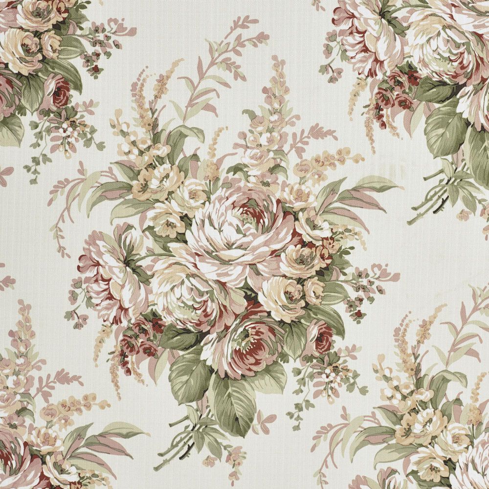J. Queen New York Estelle 72&quot; x 17&quot; Window Straight Valance in Coral, Rose and Cream, , large