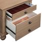 Riva Ridge Oxford King Sleigh Bed with Two Nightstands in Tan with USB Ports, , large