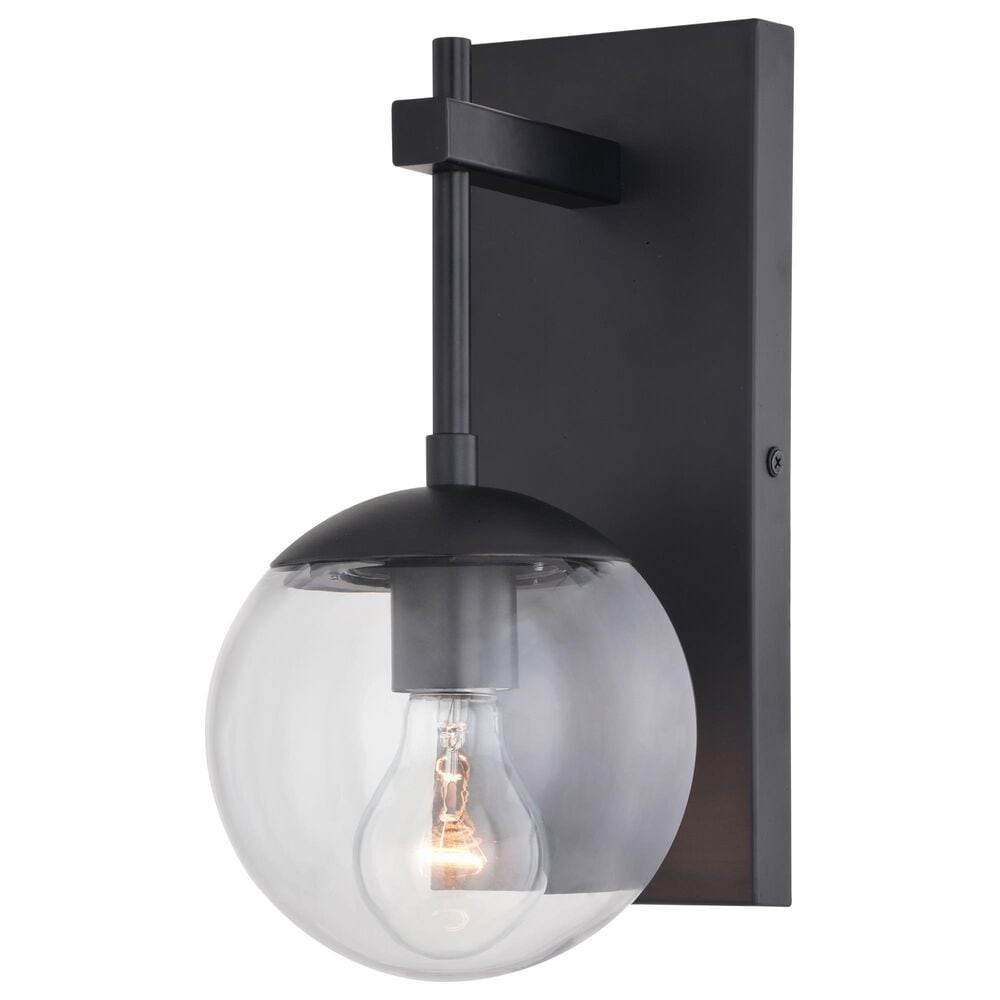 Vaxcel Keeler 12" 1-Light Outdoor Wall Sconce in Matte Black, , large