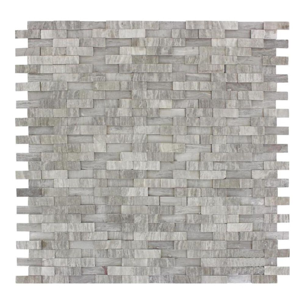 MS International White Oak 12" x 12" Natural Stone Mosaic Sheet, , large