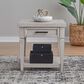 Belle Furnishings Caruso Heights 1-Drawer End Table in Whitestone, , large