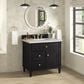 James Martin Vanities Lorelai 36" Single Vanity in Black Onyx with 3 cm Victorian Silver Quartz Top, , large