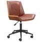 Zuo Modern Maker Office Chair with Brown Faux Leather in Black, , large