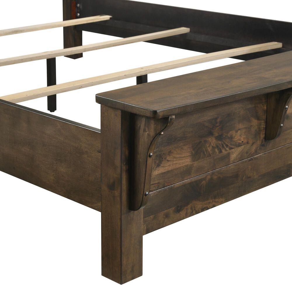 New Heritage Design Blue Ridge King Bed in Rustic Gray, , large