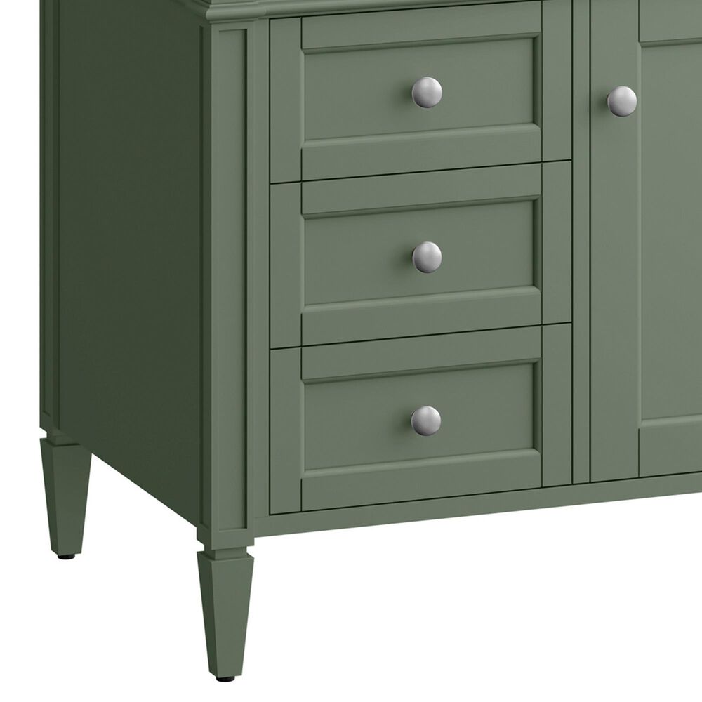 James Martin Vanities Brittany 48" Single Bathroom Vanity in Smokey Celadon with 3 cm Victorian Silver Quartz Top and Rectangular Sink, , large