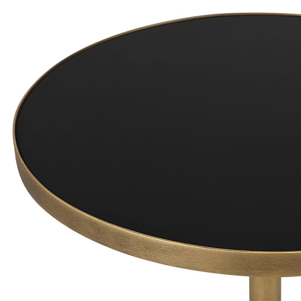 Uttermost Comet Accent Table in Black and Antique Bronze, , large