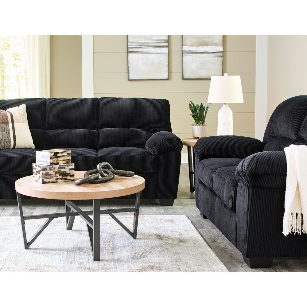 Ashley SimpleJoy, Deanlee and Aniela 7-Piece Living Room Set in Onyx, , large
