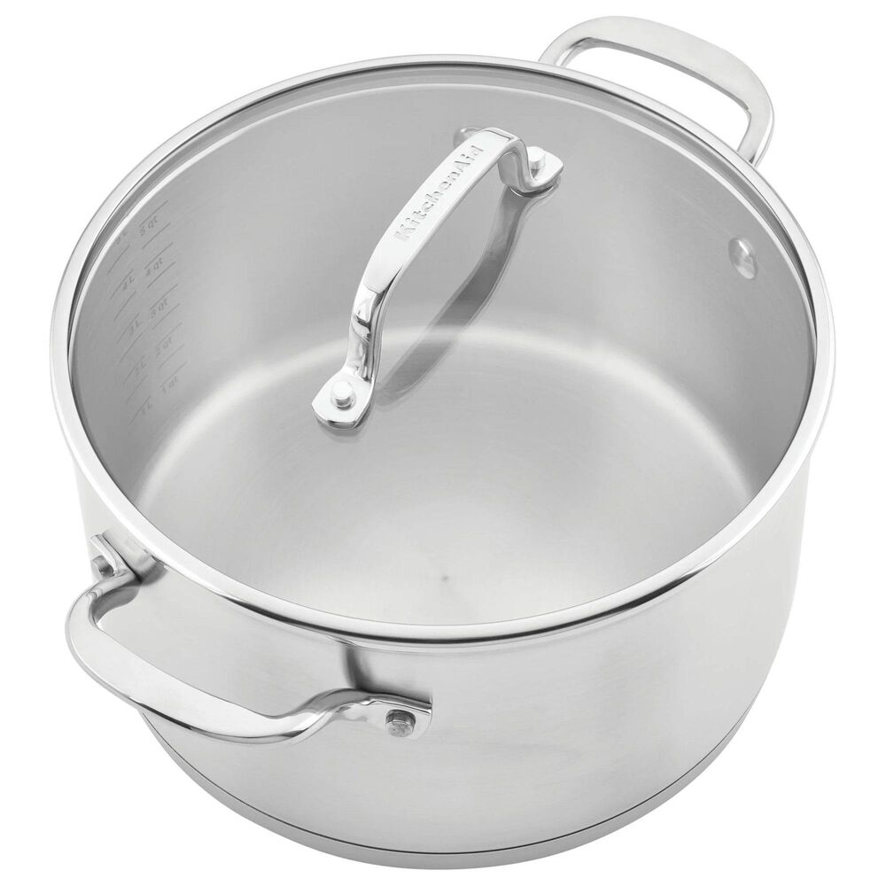 Kitchenaid 11-Piece 3-Ply Base Cookware Set in Stainless Steel, , large