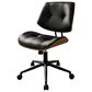 HOMLUX Ergonomic Swivel Office Chair with Button-Tufted Cushion in Black, , large