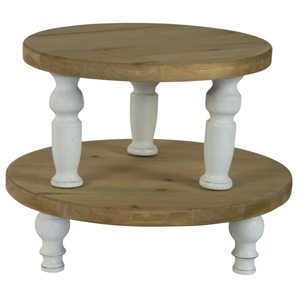 VIP Home and Garden Riser in Distressed Brown and White (Set of 2), , large