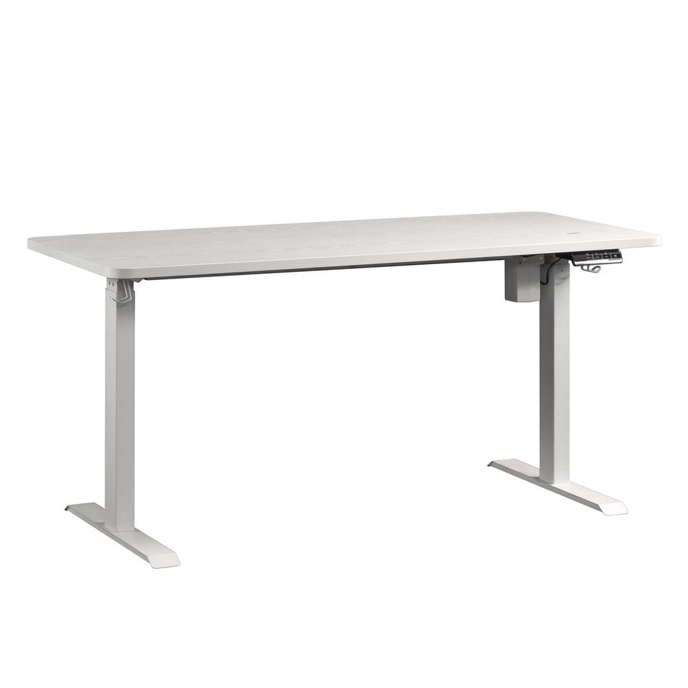 Sauder 60" Sit/Stand Desk in White, , large