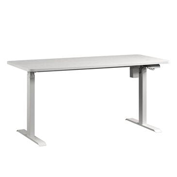 Sauder 60" Sit/Stand Desk in White, , large