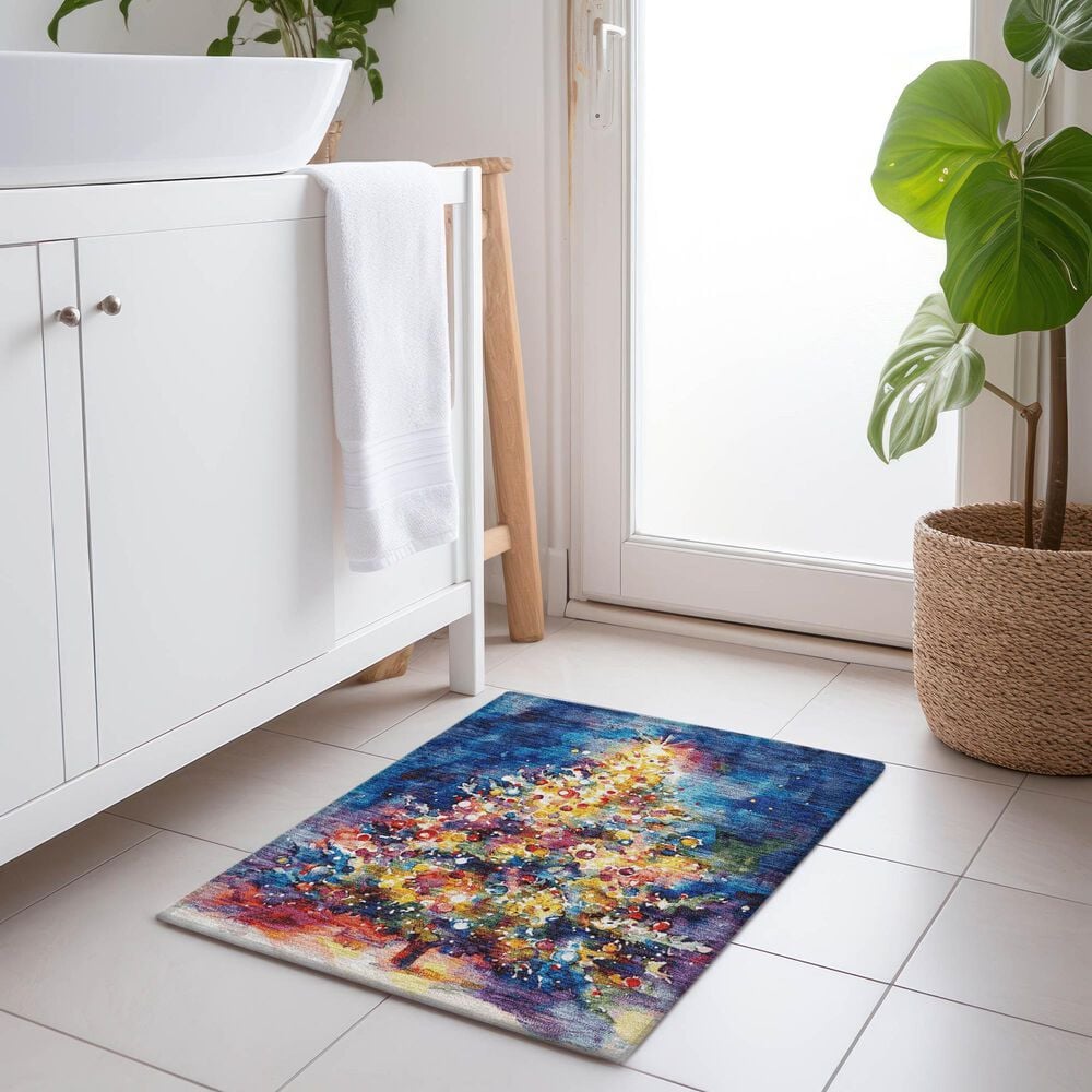 Dalyn Rug Company Wonderland WN14 2&#39;6&quot; x 3&#39;10&quot; Navy Indoor/Outdoor Area Rug, , large