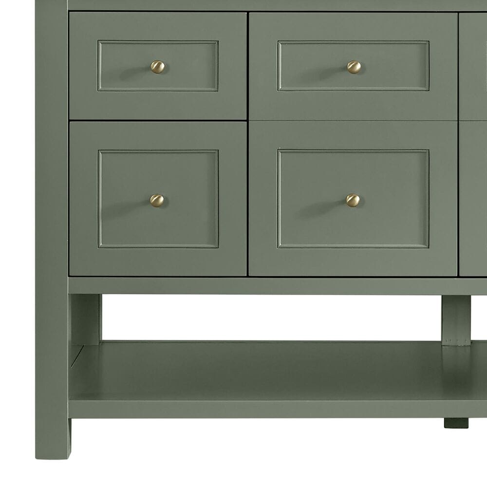 James Martin Vanities Breckenridge 60&quot; Single Bathroom Vanity in Smokey Celadon with 3 cm Victorian Silver Quartz Top and Rectangular Sink, , large